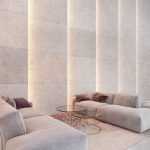 Interior design of a luxury house with Iran Cream Travertine - Marbleopolis